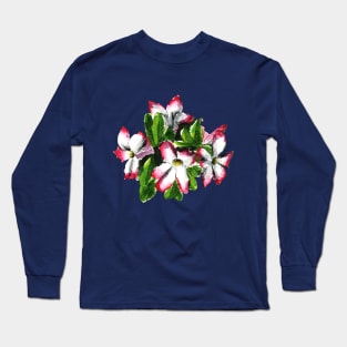 Dessert Rose Flowers Watercolor Painting Long Sleeve T-Shirt